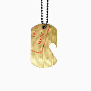 Dogtag Necklace - Recycled Cymbal Bottle Opener